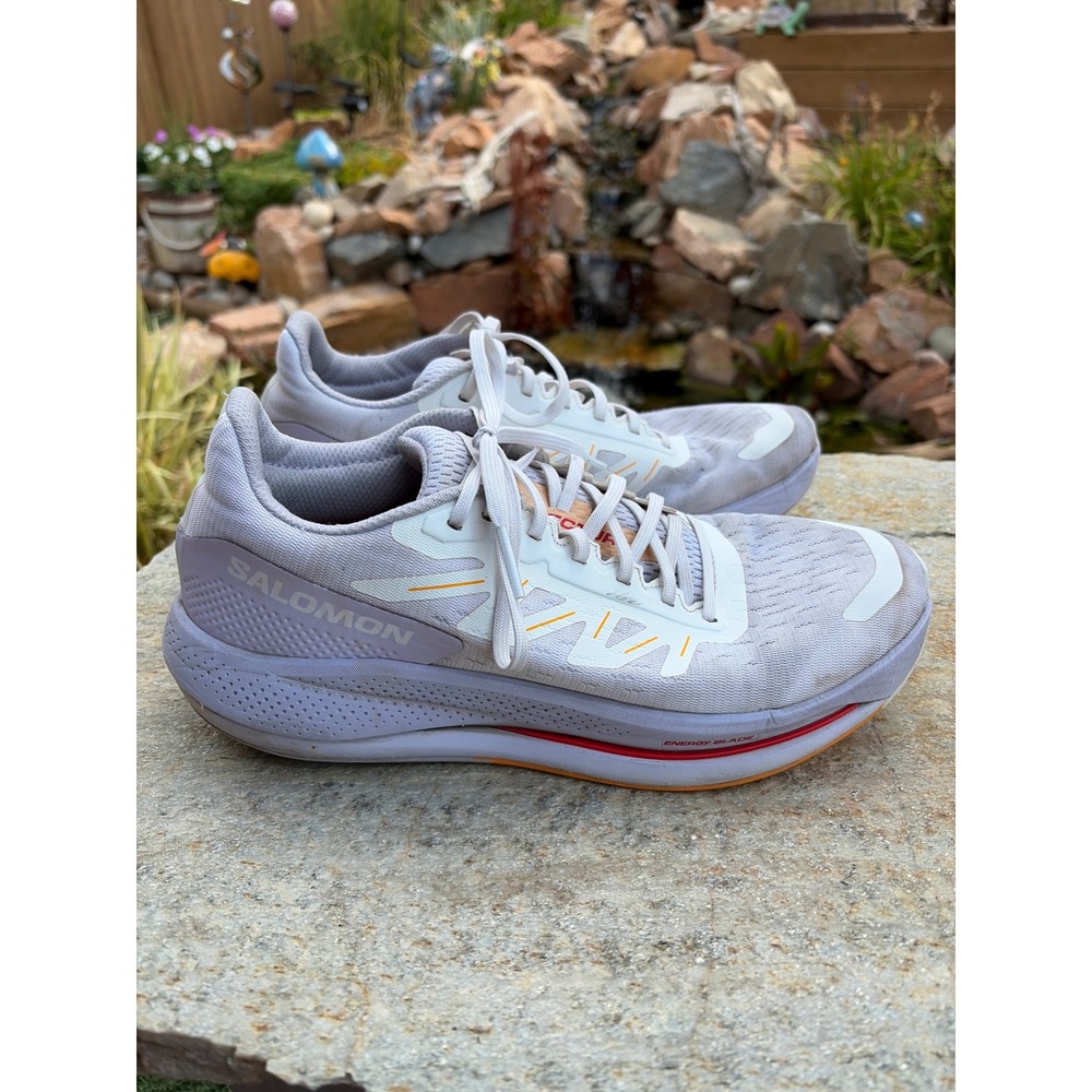 Salomon Spectur Road Running Shoes Mens 11 White Lilac Orange 415894